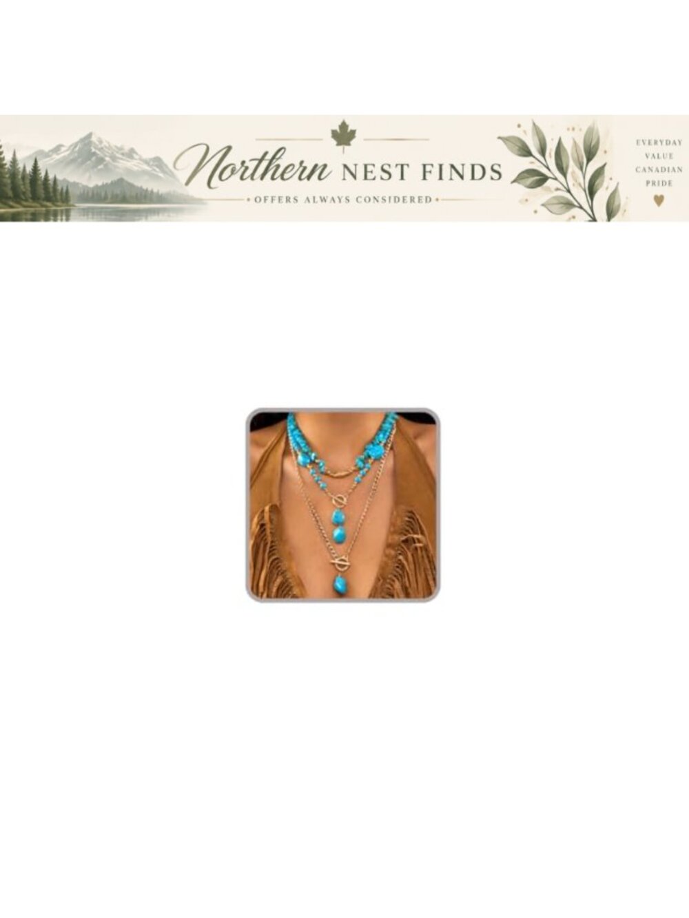 Layered Western Cowboy Necklace 14K Gold Plated Chunky Link Boho Statement